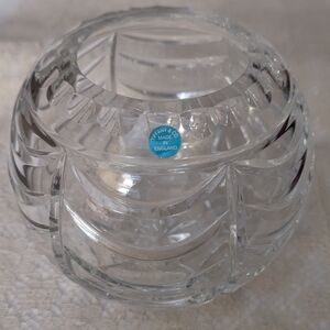 Vintage Tiffany & Co. Royal Brieley Crystal Rose Vase Swag Draped Pattern.